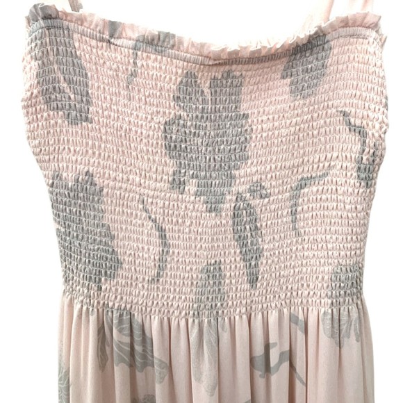 Aritzia Wilfred Women's Golden Hour Floral Midi Dress Soft Pink/Silver Small - Picture 8 of 9